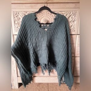 Miracle U.S.A Blue Fringe Sweater
